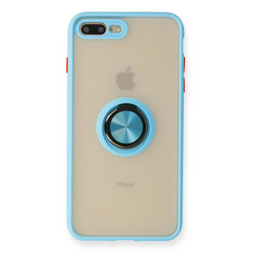 Iphone 7 Kılıf Montreal Yüzüklü Silikon Kapak - Buz