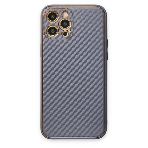 İphone 12 Kılıf Coco Karbon Silikon - Gri