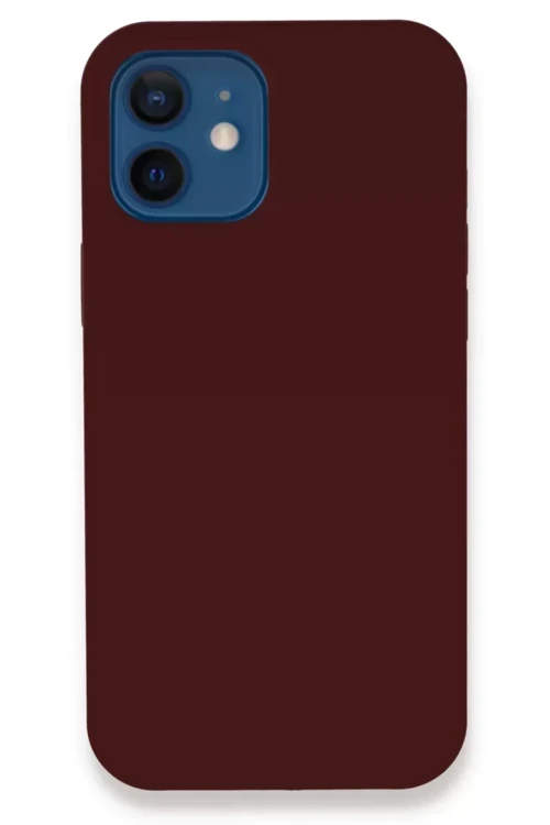 İphone 12 Kılıf Lansman Legant Silikon - Bordo