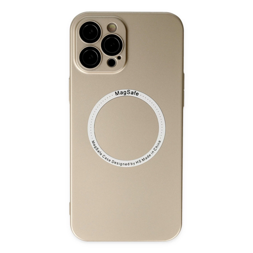 İphone 12 Kılıf Magneticsafe Lens Silikon - Gold