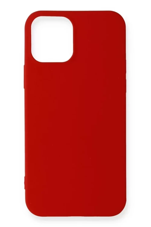 İphone 12 Mini Kılıf First Silikon - Koyu Kırmızı