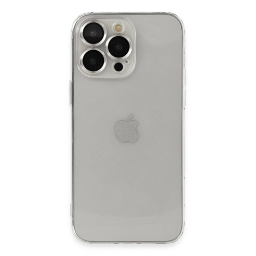 İphone 13 Kılıf Luko Lens Silikon - Gümüş