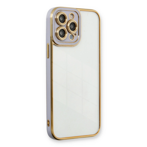 İphone 13 Kılıf Liva Lens Silikon - Lila