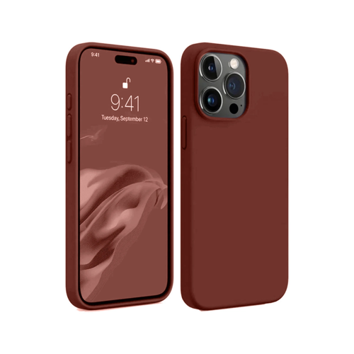 İphone 15 Kılıf First Silikon - Bordo