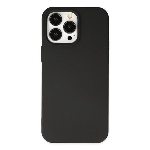 İphone 15 Kılıf Nano İçi Kadife Silikon - Siyah