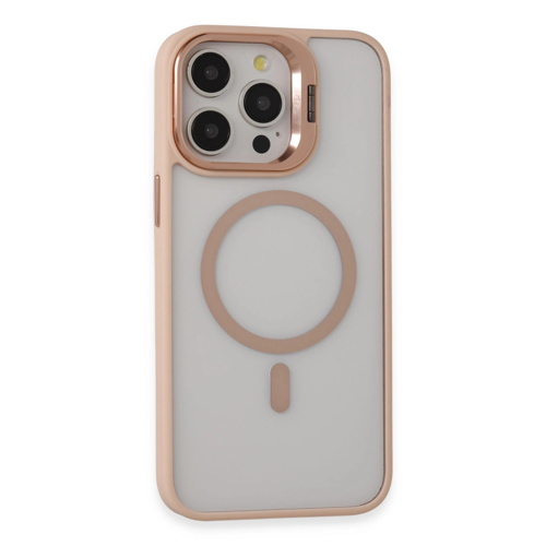 İphone 15 Kılıf Roblox Lens Magsafe Standlı Kapak - Pudra