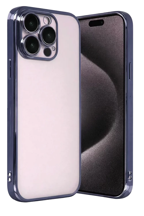 İphone 15 Lensli Silikon - Lacivert