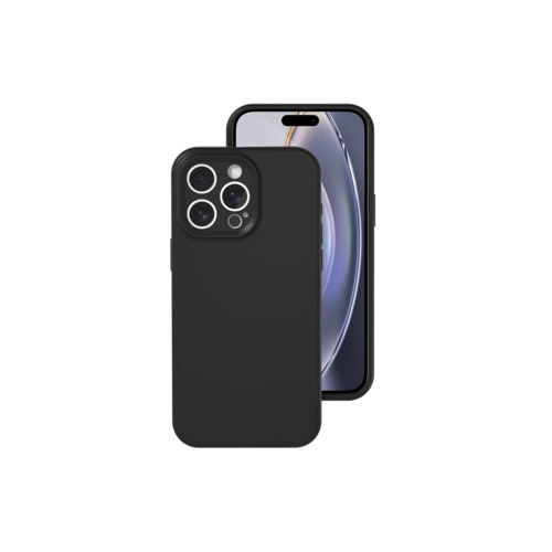 İphone 16 Kılıf Nano İçi Kadife Silikon - Siyah