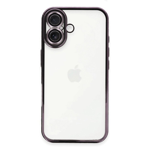 İphone 16 Kılıf Lensli - Mor
