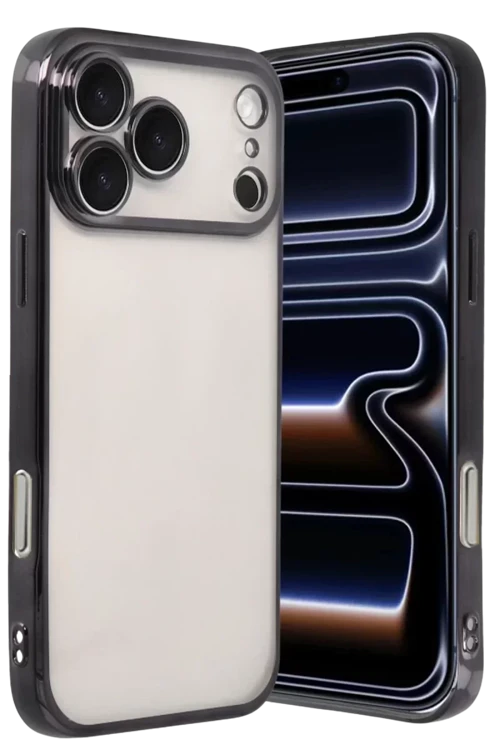 İphone 17 Lensli Silikon - Siyah