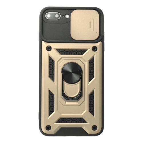 İphone 7 Kılıf Pars Lens Yüzüklü Silikon - Gold