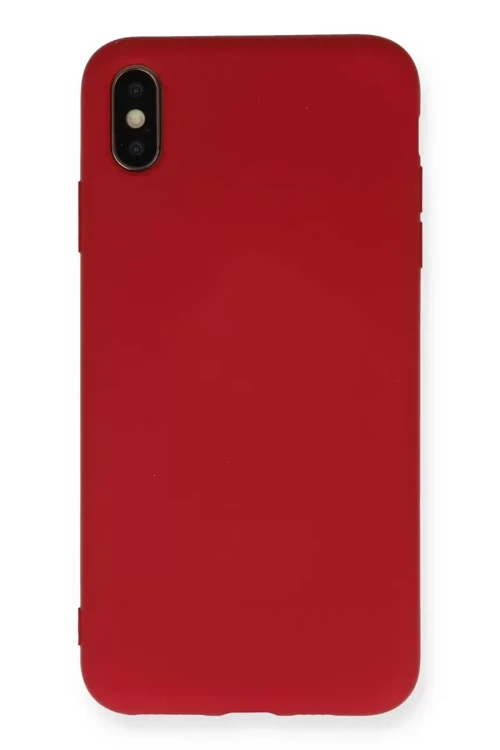 İphone X Kılıf Nano İçi Kadife Silikon - Kırmızı