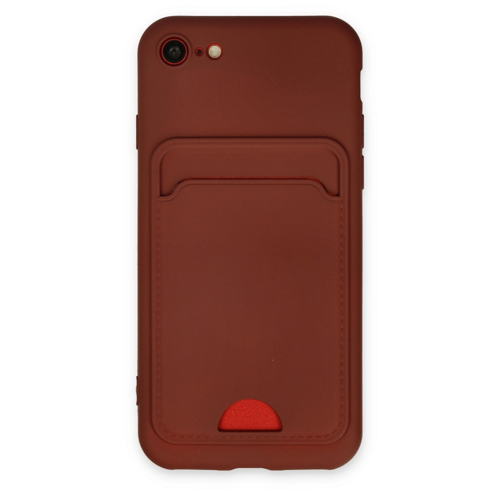 İphone 7 Kılıf Kelvin Kartvizitli Silikon - Bordo