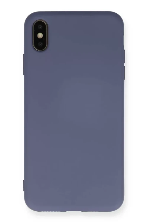 İphone Xs Kılıf Nano İçi Kadife Silikon - Gri