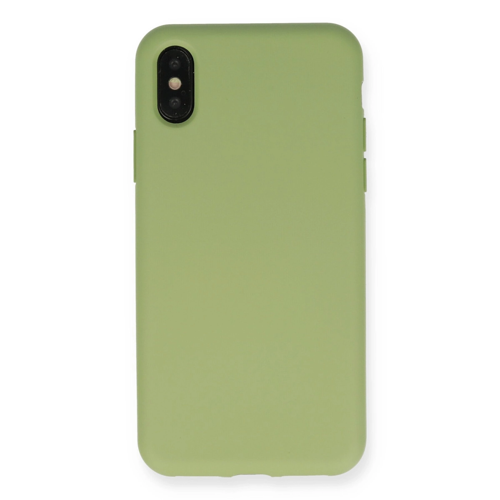İphone Xs Kılıf Nano İçi Kadife Silikon - Yeşil