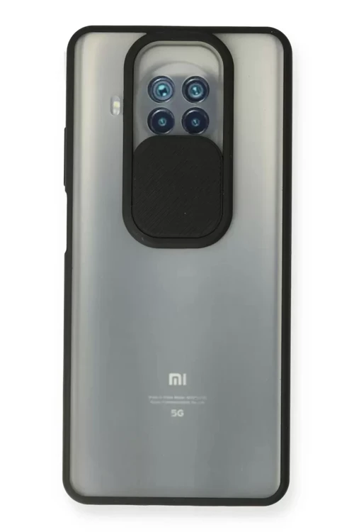 Mi 10T Lite Kılıf Palm Buzlu Kamera Sürgülü Silikon - Siyah