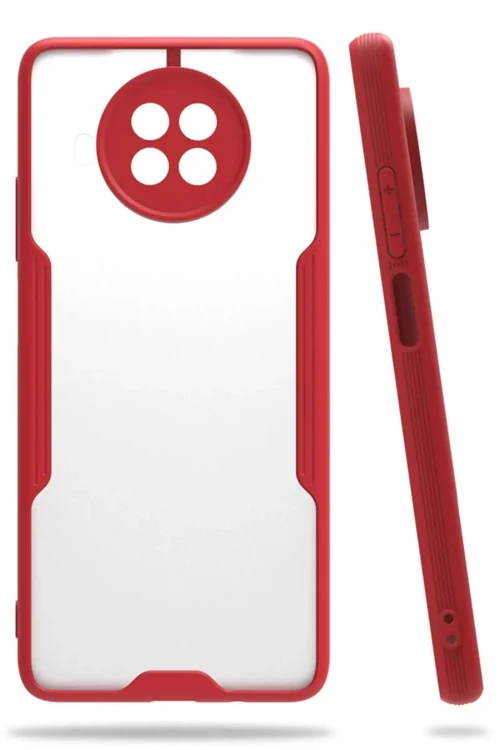 Mi 10T Lite Kılıf Platin Silikon - Kırmızı