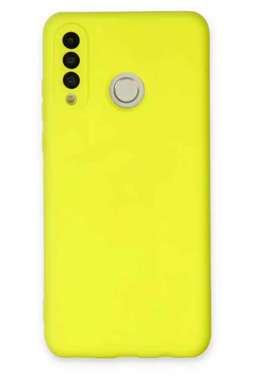 P30 Lite Kılıf Nano İçi Kadife Silikon - Sarı
