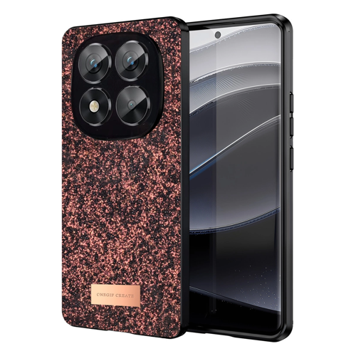 Onegif Redmi Note 14 5G Bright Simli Kapak - Derin Mor