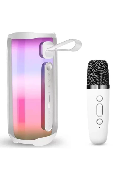 Pluse 5 Mikrofonlu Rgb Kablosuz Hoparlör - Beyaz