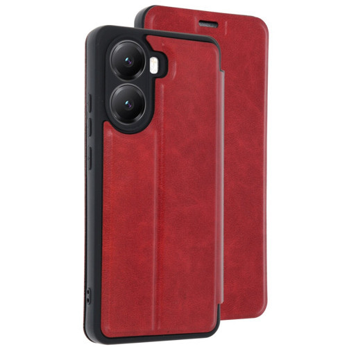 Po X7 Kılıf Flip Cover - Kırmızı