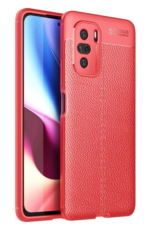Poco F3 Kılıf Auto Focus Kapak - Kırmızı