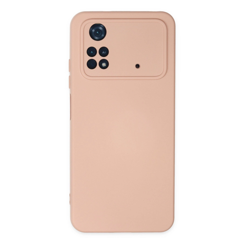 Poco M4 4G Kılıf Nano İçi Kadife Silikon - Pudra