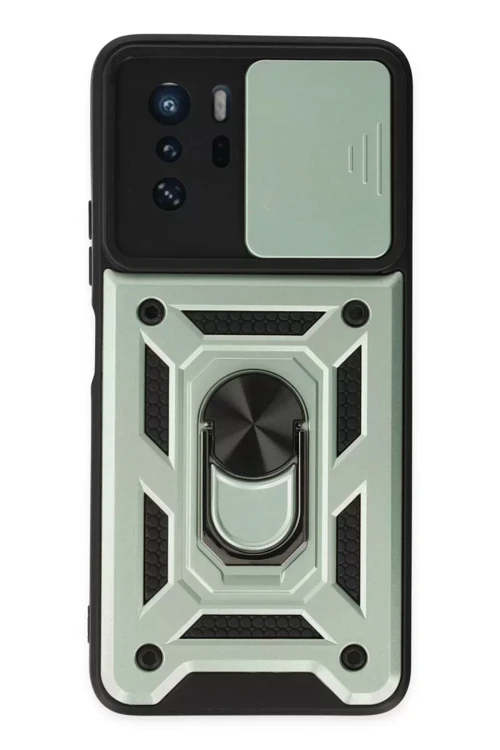 Poco X3 Gt Kılıf Pars Lens Yüzüklü Silikon - Yeşil