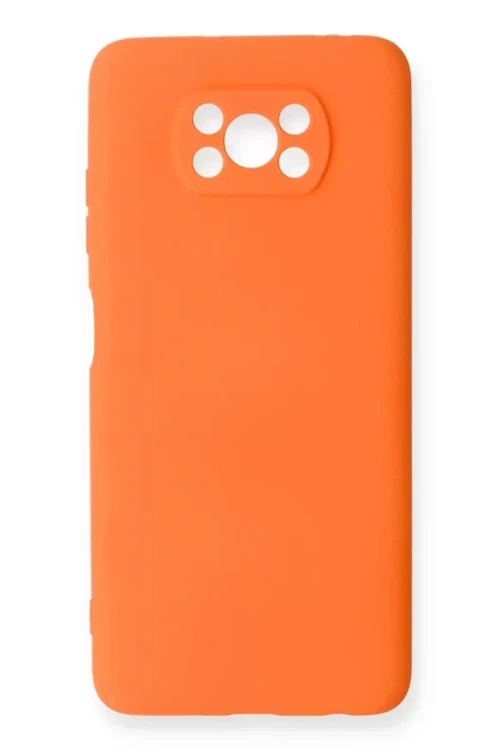 Pocophone X3 Kılıf Nano İçi Kadife Silikon - Turuncu