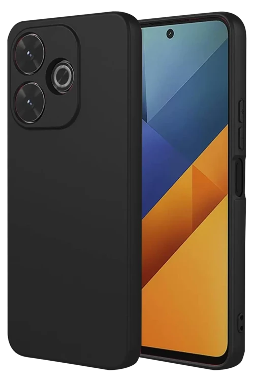 Redmi 13 4G Kılıf Nano İçi Kadife Silikon - Siyah