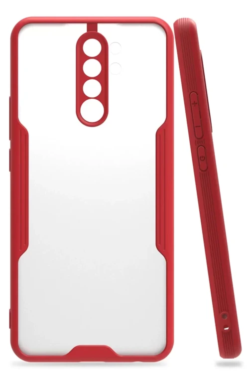 Redmi 9 Kılıf Platin Silikon - Kırmızı