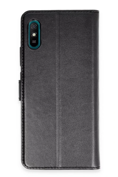 Redmi 9A Kılıf S Kapaklı Kılıf - Siyah