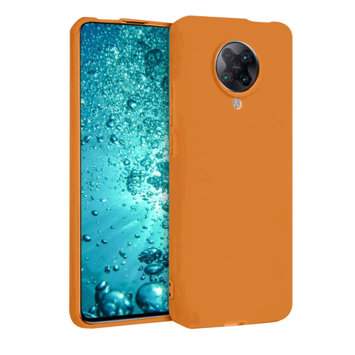 Redmi K30 Kılıf Nano İçi Kadife Silikon - Turuncu
