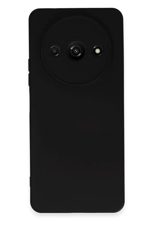 Redmi A3 4G Kılıf Nano İçi Kadife Silikon - Siyah
