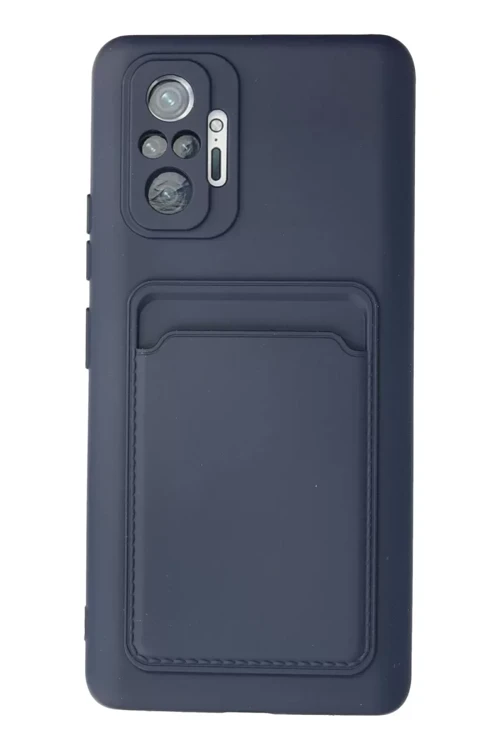 Redmi Note 10 Kılıf Kelvin Kartvizitli Silikon - Lacivert