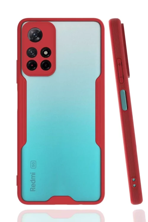 Redmi Note 11T Kılıf Platin Silikon - Kırmızı
