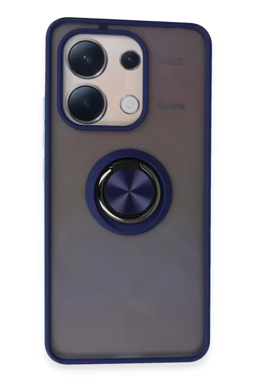 Redmi Note 13 4G Kılıf Montreal Yüzüklü Silikon Kapak - Lacivert