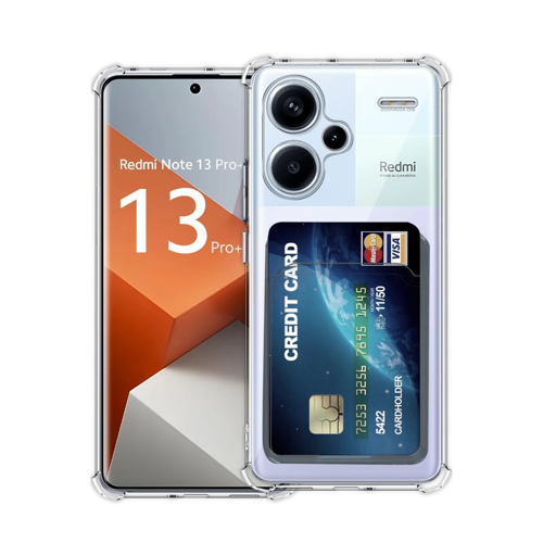 Redmi Note 13 Kılıf Kart Şeffaf Silikon - Şeffaf