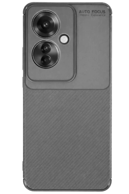 Reno 11F Kılıf Auto Focus Karbon Kapak - Gri