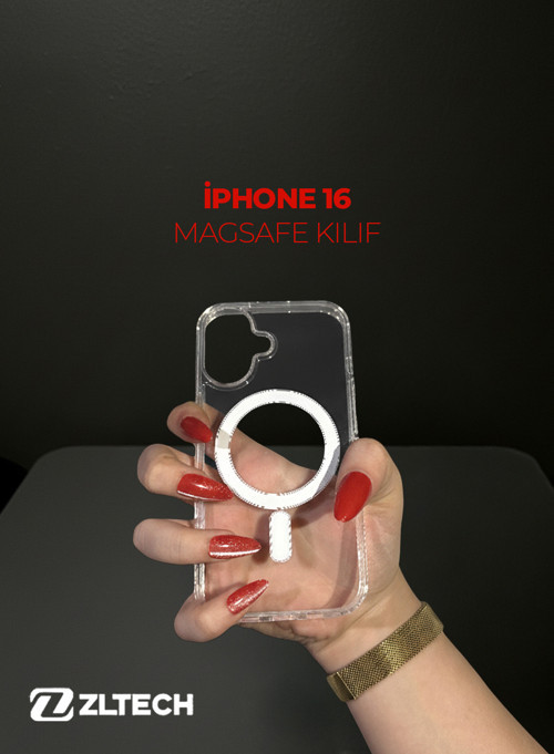 iPhone 16 Uyumlu Magsafe Özellikli Sert Şeffaf Kılıf PLASTIC COVER