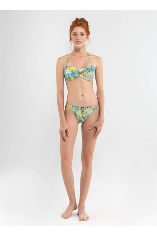 8622 Kadın Şal Desenli Bikini Takımı