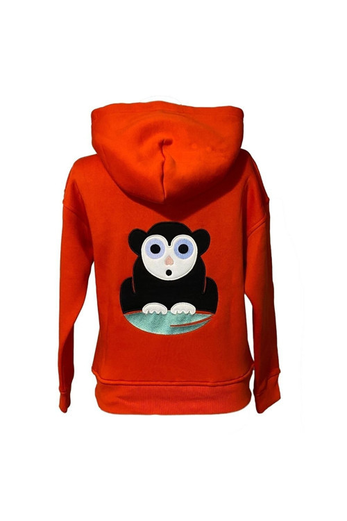 Çocuk Tarsier Dürbünlü Kapüşonlu Sweatshirt ( Nar )