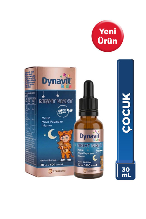 Kids Night Night Damla 30mL – Çocuklar için Melisa, Mayıs Papatyası, Ihlamur - Uyku