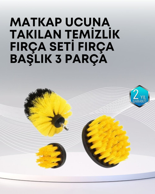 3’lü Matkap Ucu Temizlik Fırçası Seti Çok Amaçlı - RFIOVS9678-9858