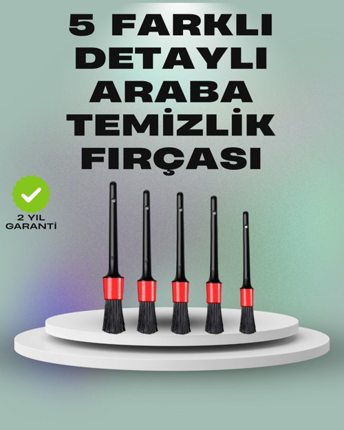 5'li Araç Temizlik Fırça Seti-Detaylı Temizlik İçin Çok Amaçlı Fırçalar - RFIOVS5220-783