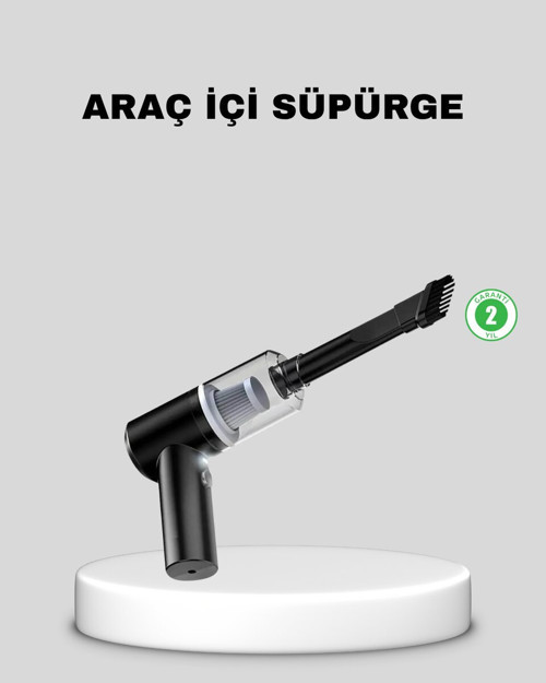 Mini Şarjlı Araç Süpürgesi – 120W Güçlü Motor 5500PA Vakum Emiş Yıkanabi - RFIOVS4351-4