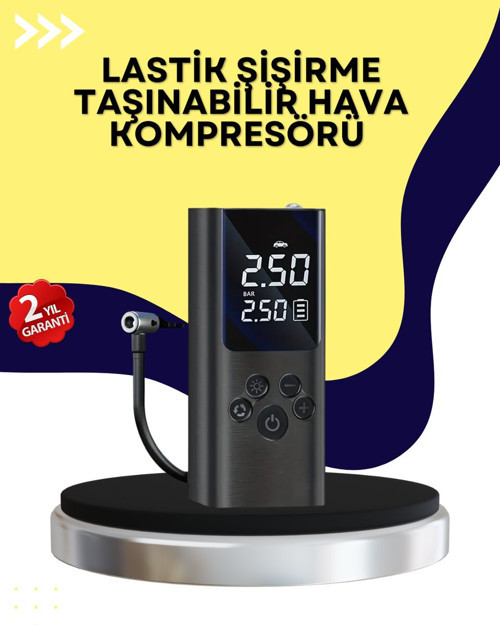 Otomatik Kapanmalı Dijital Lastik Şişirme Pompası - RFIOVS5177-6667