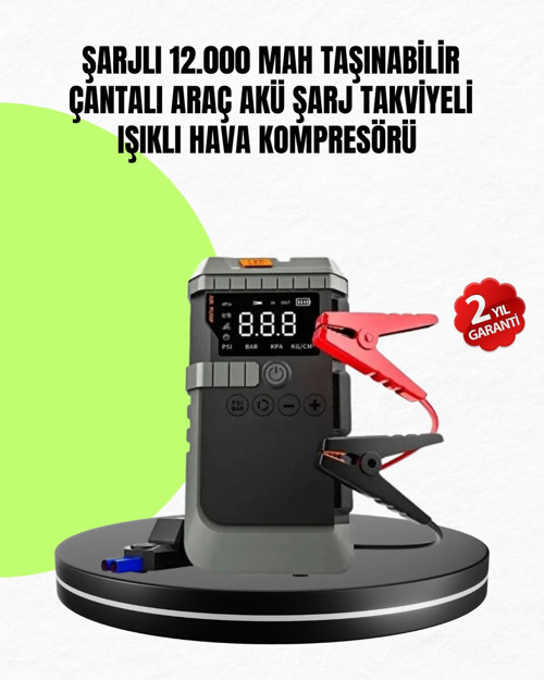 4’ü 1 Arada Powerbank Özellikli Araç Akü Şarj Takviye Cihazı - RFIOVS7822-3010