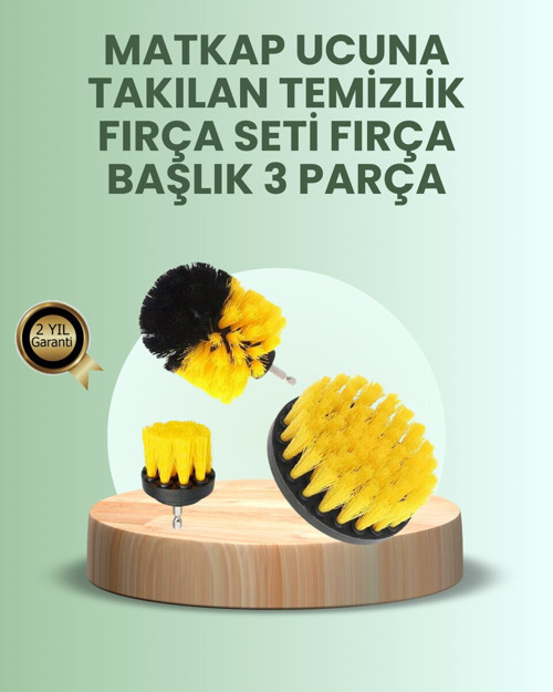Banyo ve Mutfak İçin Matkap Ucu Temizlik Fırçası 3’lü Set - RFIOVS6156-5541
