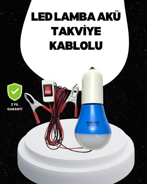 Araç Akü Bağlantılı 12V LED Ampul Pratik Işık Çözümü - RFIOVS4058-4088